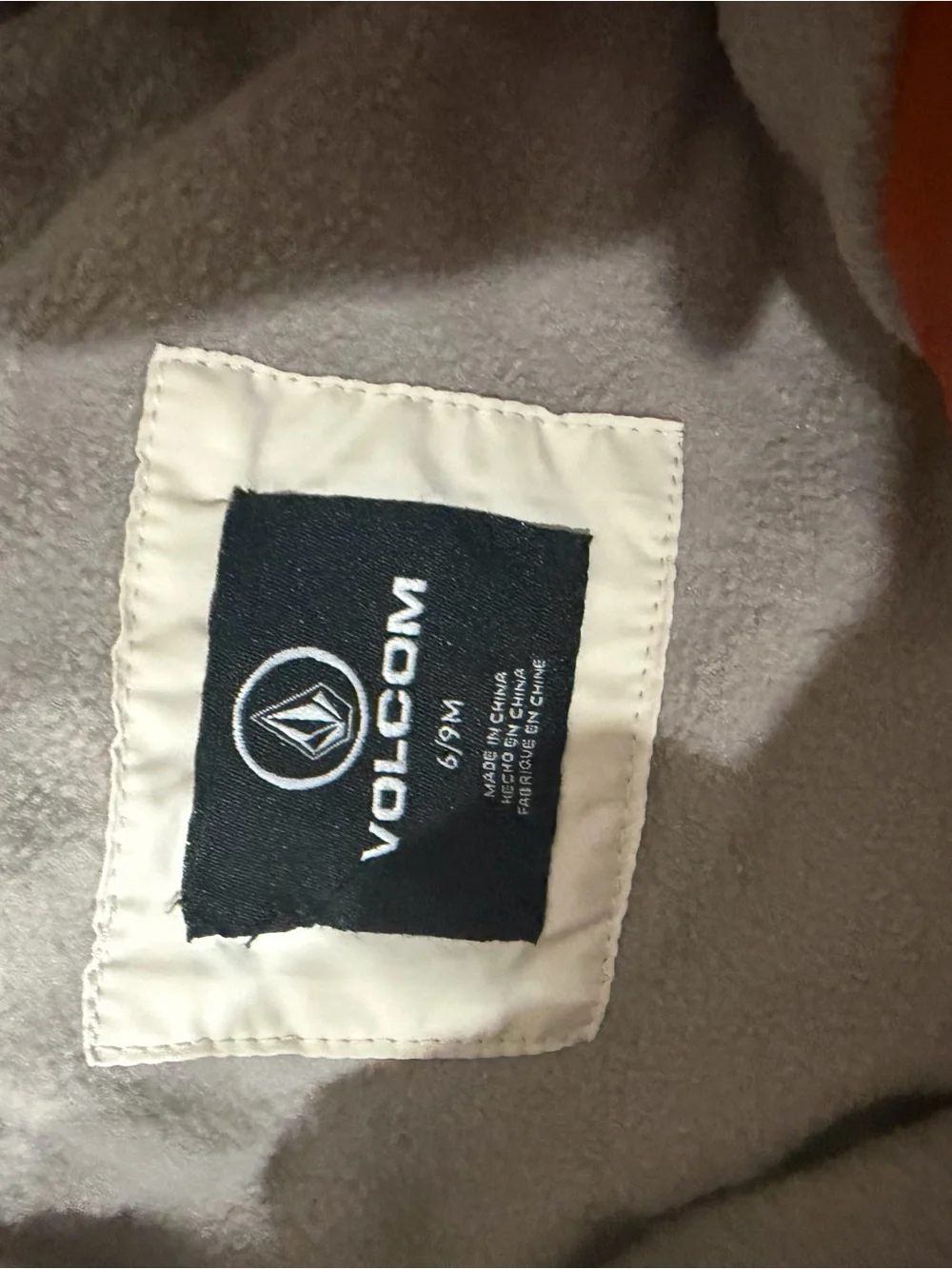 Volcom Kids Jacket in Gray and White with Black Logo